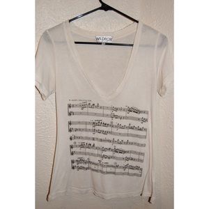 🎼WILDFOX sheet music, sheer tee 🎼