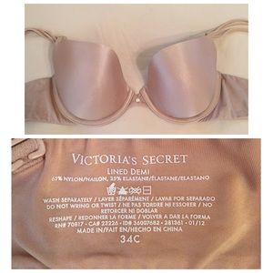 Victoria's Secret Lined Demi Bra