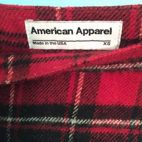 American Apparel Plaid Flannel Circle Skirt - Picture 3 of 3