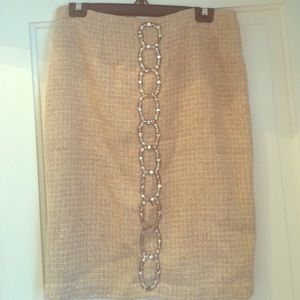 Tracey Reese tweed crystal skirt