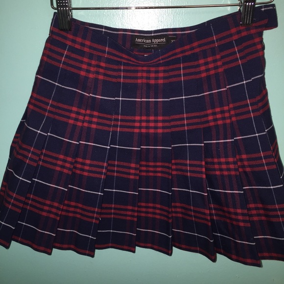 American Apparel Plaid Tennis Skirt