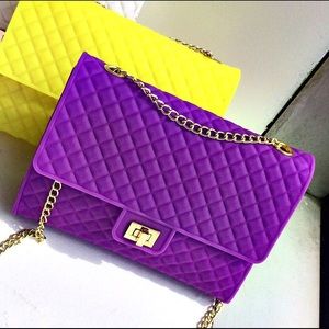 SOLD! JELLY PURPLE CLUTCH