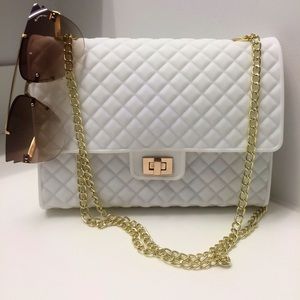 SOLD!  JELLY WHITE CLUTCH