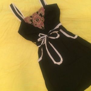 Black Dress w/ Embroidery