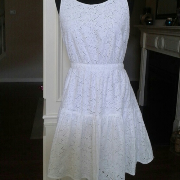 White eyelet dress