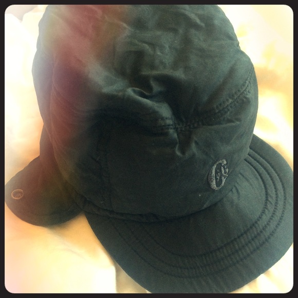 Warm down hat with ear flaps