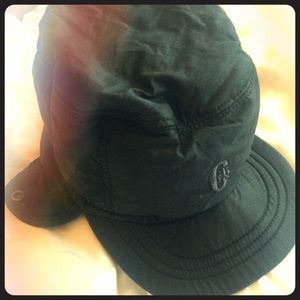 Warm down hat with ear flaps