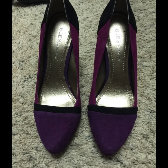 BCBG Purple, Maroon and Black Heels