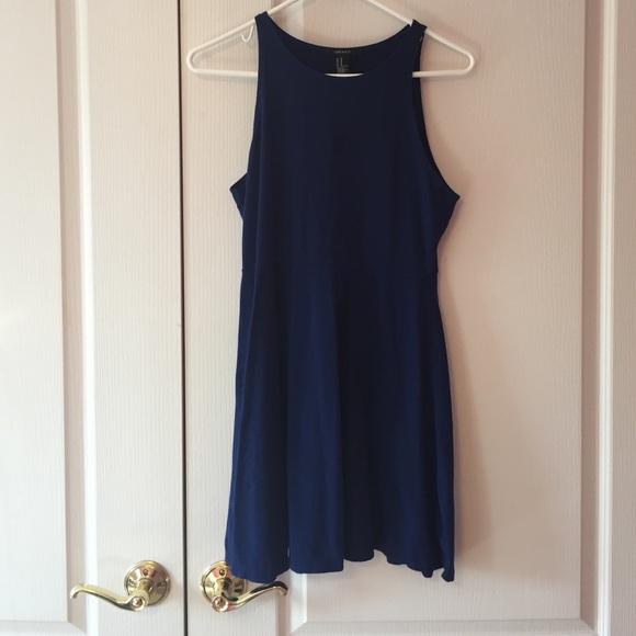 blue tank top skater dress