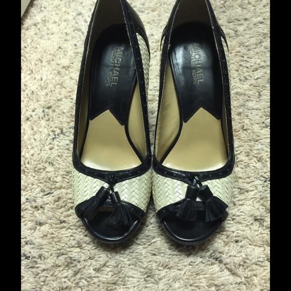 Michael Kors Black and White Heels