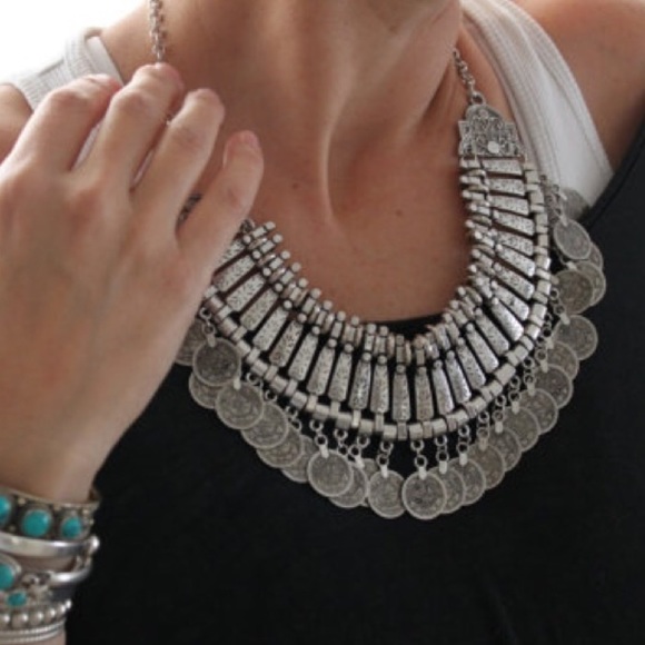 Boho Turkish coin necklace