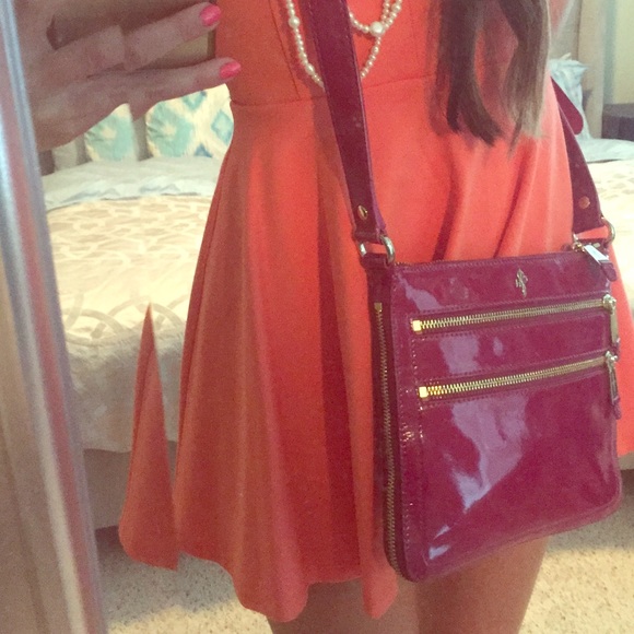 Cole Haan Patent Leather Jitney Shelia Crossbody