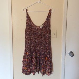FP ONE Printed slip purple print dress.
