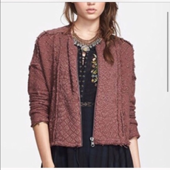 Free People Jackets & Blazers - NWT Free People Mulberry Embroidered Jacket