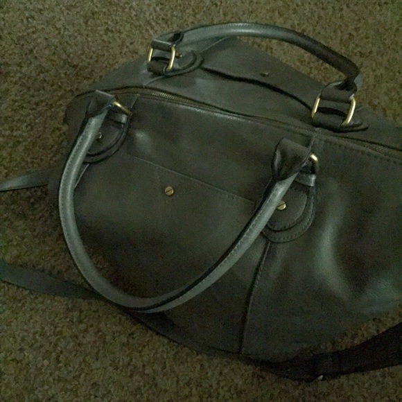 Huge Grey Leather Tote Bag - Picture 2 of 2