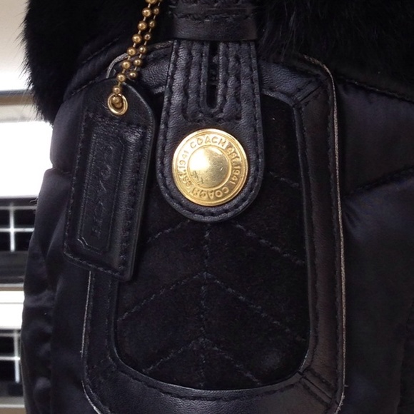 Coach Limited Edition Rabbit Fur/ Quilted Hobo Bag - Picture 2 of 4