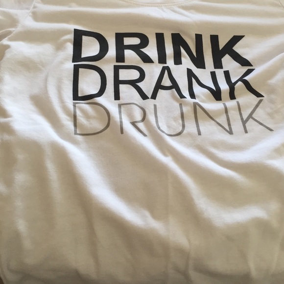Cute shirt with black letters with word drink