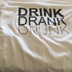 Cute shirt with black letters with word drink