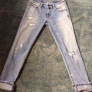 Distressed jeans