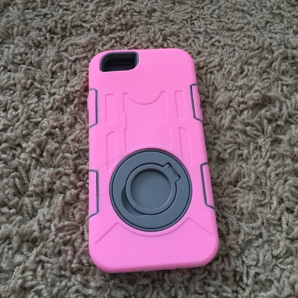 iPhone 6 grey/pink case