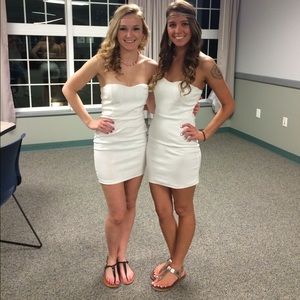 White Tube Top Dress