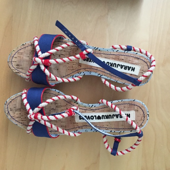 Harajuku girls nautical wedges