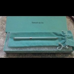 Tiffany and Co. classic blue enamel & silver Pen