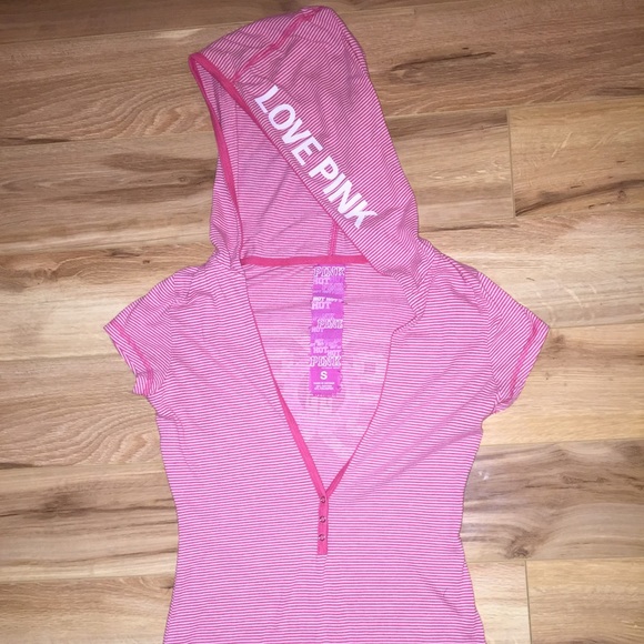 Victoria's Secret pink hoodie tee