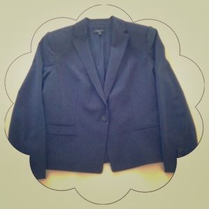 Ann Taylor Navy Single Button Blazer/Suit Jacket