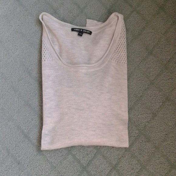 Cable and gauge light knit cream sweater nwot