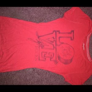 Red American eagle tee