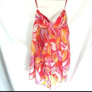 RED/PINK Milly of NY STRAPLESS DRESS