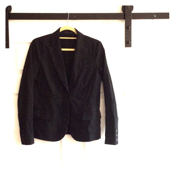 Theory cotton black blazer