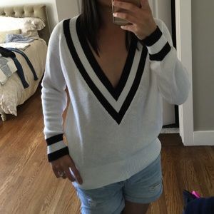 V neck varsity sweater