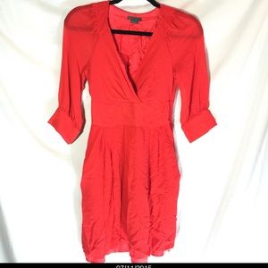 BRIGHT RED Armani Exchange SILK DRESS