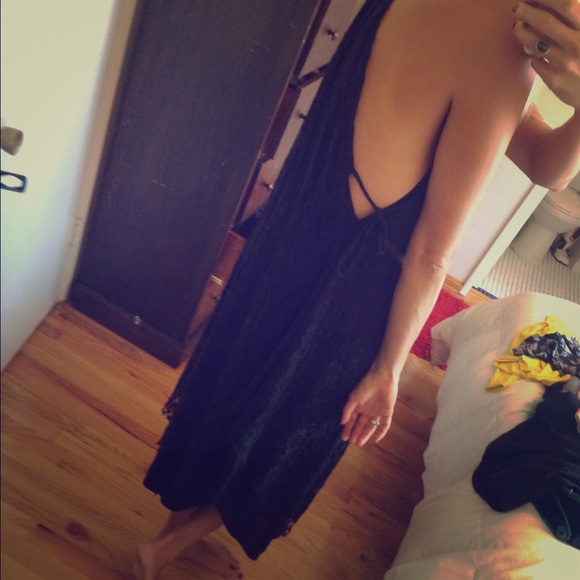 Free People black Lace Dress