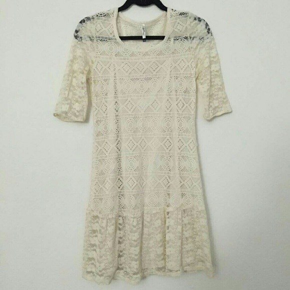 Lace dress with slip.