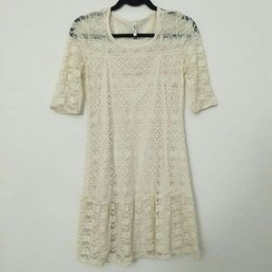 Lace dress with slip.