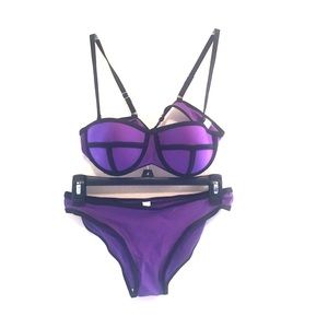 Purple block bikini!