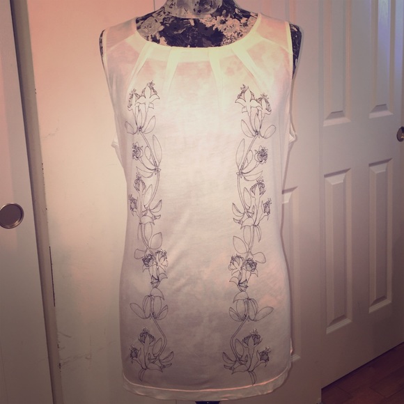 NWOT  H&M cream beaded top