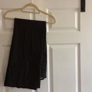 Theory black lightly pinstriped slacks