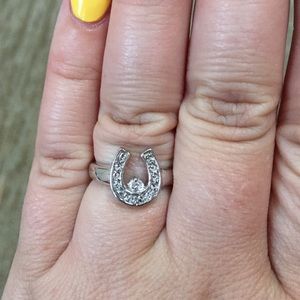 Sterling silver horseshoe ring