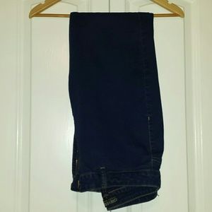 Plus size dark blue high waisted skinny jeans