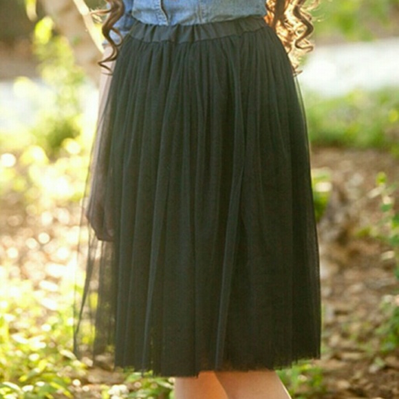 Black Tulle Skirt - S