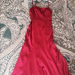 Deep Red BCBGMaxazria evening gown