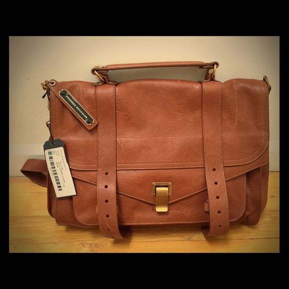 Proenza Schouler PS1 Large. Lamb, old brass