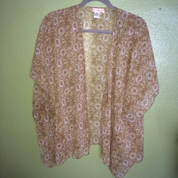 Band of Gypsies Yellow Print Kimono - Picture 1 of 3