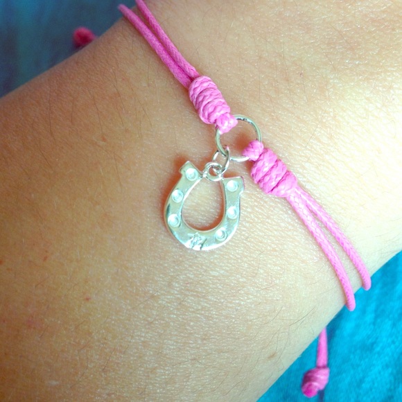 Jewelry - Sterling Horseshoe Leather Bracelet