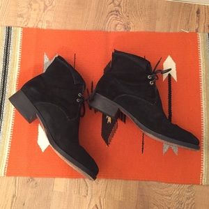 Black Suede Lace Up Boots