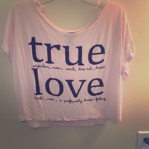 Pink scripted crop top!